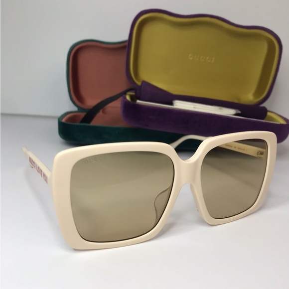 New Authentic GUCCI sunglasses GG0567SAN 006 I Love You - Picture 3 of 11